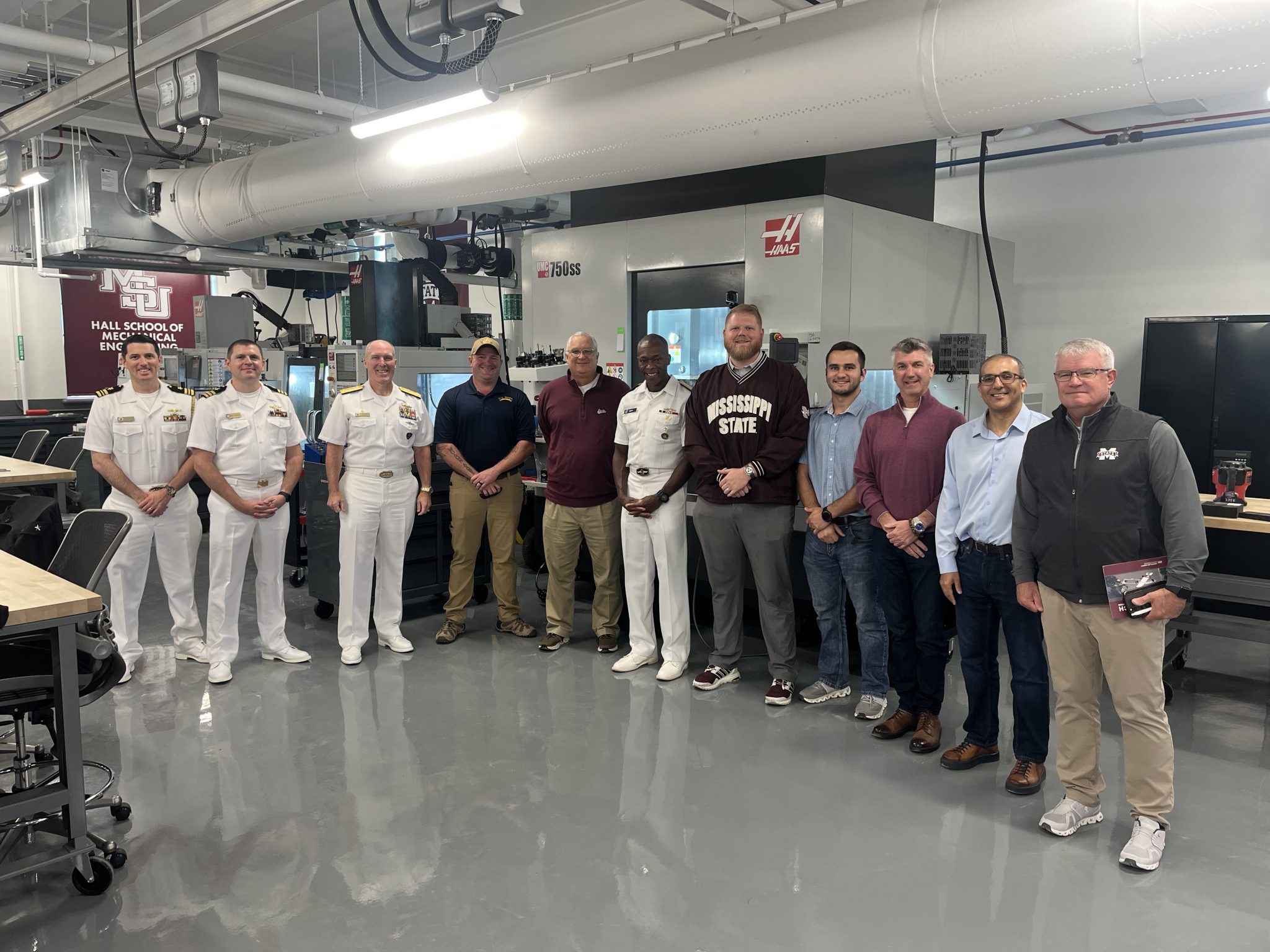 Navy Admirals Visit IDEELab and Hall School of Mechanical Engineering